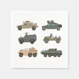 Militär-Papier-Servietten, Armee-Panzer-Party-Zube Serviette
