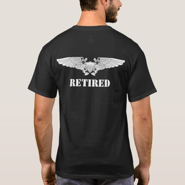 Militär pensionierte Marine-Luftwaffe der T - T-Shirt (Rückseite)