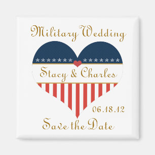Militär Save the Date Wedding personalisierten Magnet