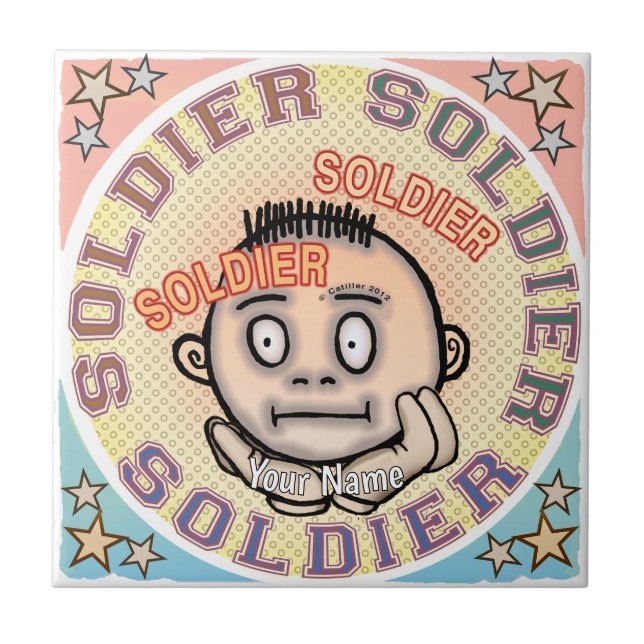 Militär Soldat Kachel (Vorderseite)