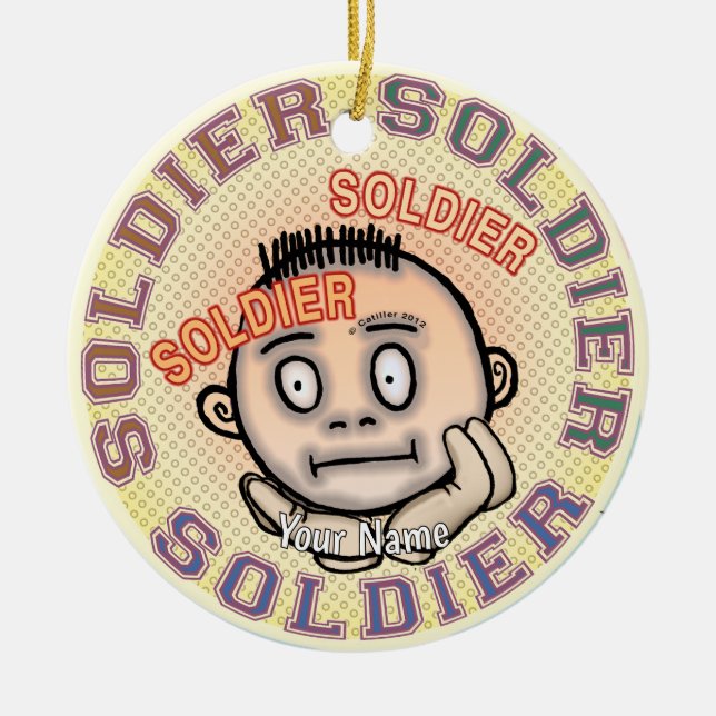 Militär Soldat Keramik Ornament (Vorne)