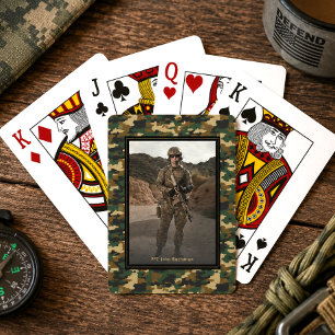 Militär-Tarnung Camo Soldat Foto Spielkarten