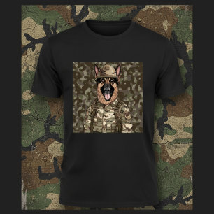 Militär-Tarnung Deutscher Schäferhund T-Shirt