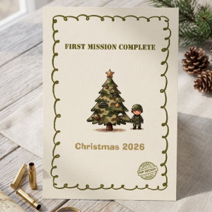 Militär-Tarnung Erstes Weihnachtskarte — Top Secre Feiertagskarte