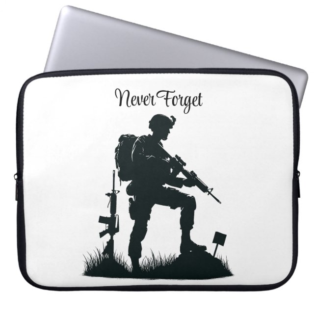 Militär vergisst nie Tribute Laptop-Bag Laptopschutzhülle (Vorderseite)