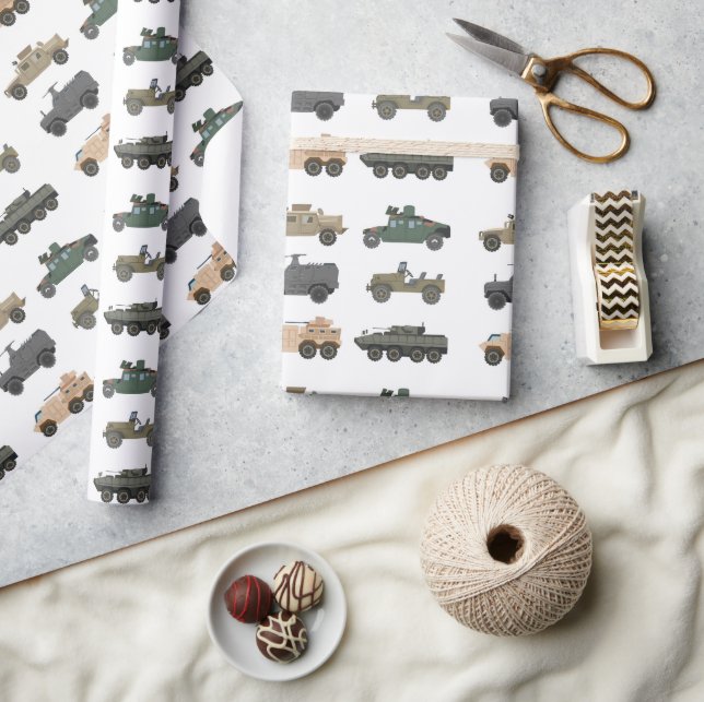 Militär-Verpackungspapier, Panzer-Geschenkverpacku Geschenkpapier (Kunsthandwerk)