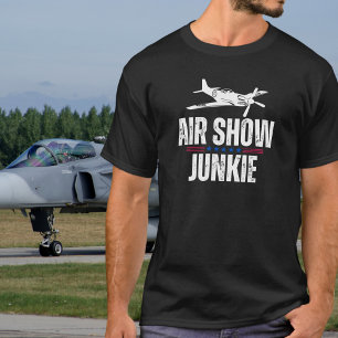 Militär Vintage Flugzeug WWII Flugshow Junkie T-Shirt