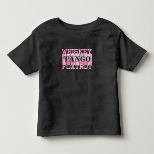Militär Whiskey Tango Foxtrot Pink Camo Kleinkind T-shirt