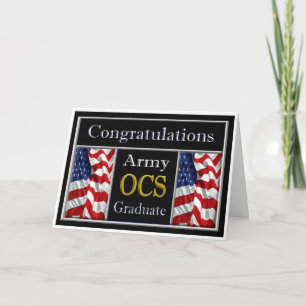 MilitärAbschluss-Glückwunsch-Karte der armee-OCS Karte