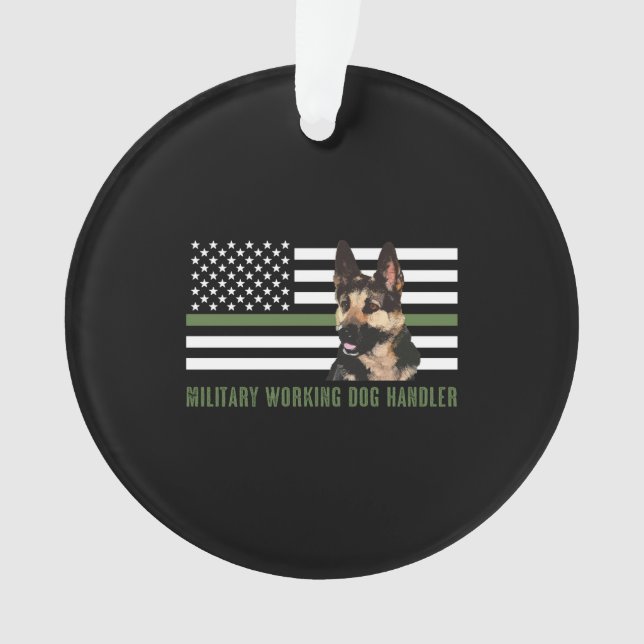 MilitärarbeitsHundeführer Ornament (Vorderseite)