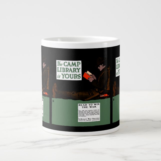 Militärbibliothek des Ersten Weltkriegs 1917 Jumbo-Tasse (Vorderseite)