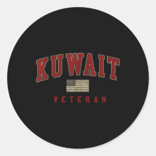 Militärdienst für Veteranen des Shirts in Kuwait Runder Aufkleber