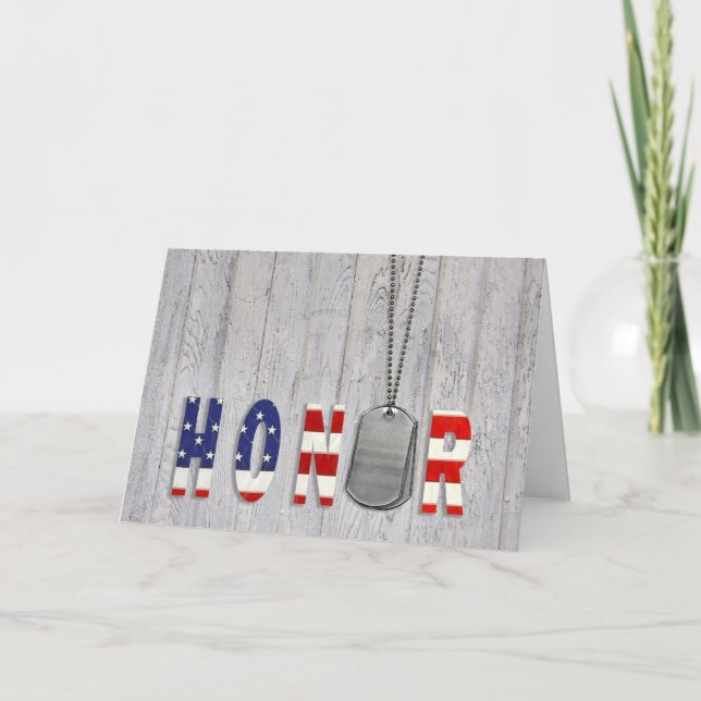 MilitärErkennungsmarke-Ehre Dankeskarte (Vorderseite)