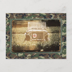 Militärfahrzeug Postkarte
