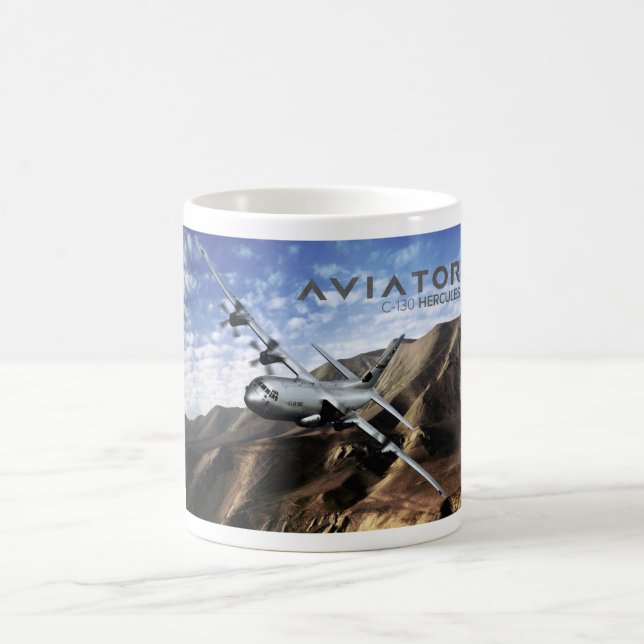 Militärflugzeug C-130 HERCULES Kaffeetasse (Mittel)