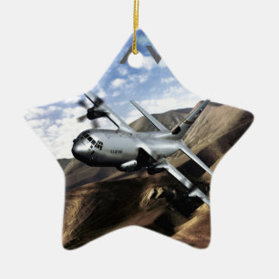 Militärflugzeug C-130 HERCULES Keramikornament