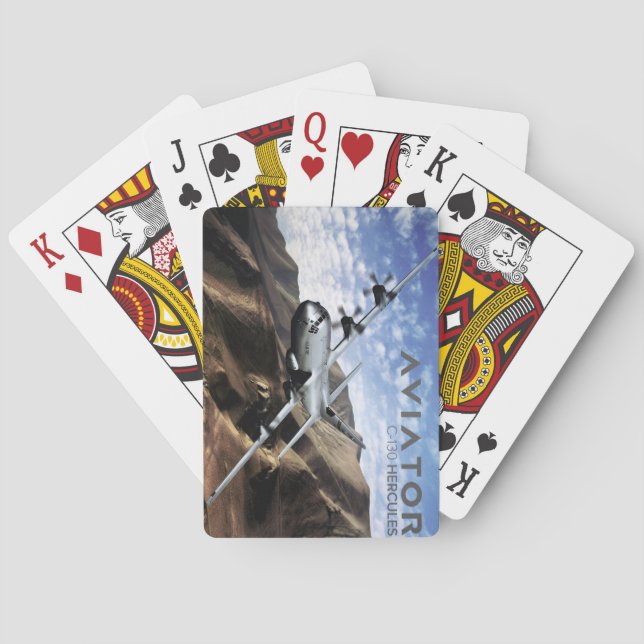 Militärflugzeug C-130 HERCULES Spielkarten (Rückseite)