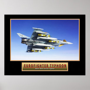 Militärflugzeug-Plakat "Eurofighter Taifun" 24x Poster