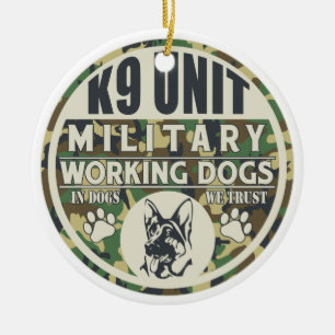 Militärfunktions-Hunde der Einheits-K9 Keramik Ornament