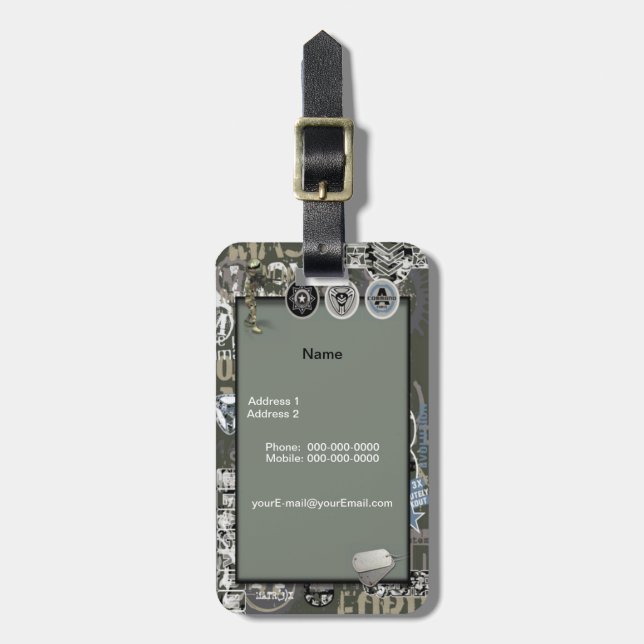 MilitärGepäckanhänger Gepäckanhänger (Vorderseite vertikal)