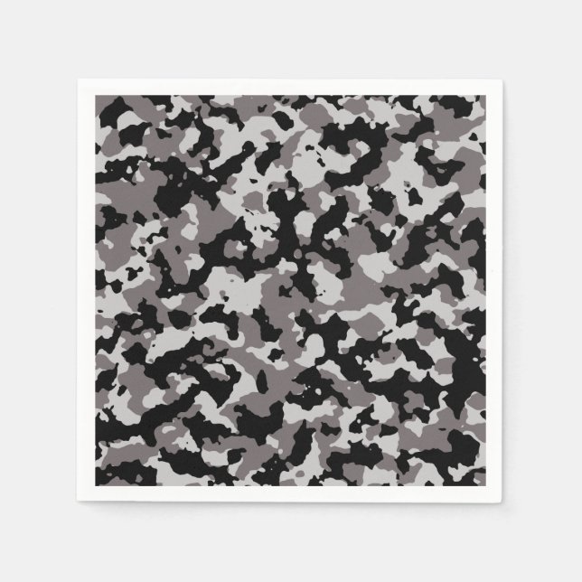 Militärgrau-Camouflage-Muster Serviette (Vorderseite)