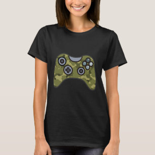Militärgrüne Tarnung Videospiel-Controller-Tarnung T-Shirt