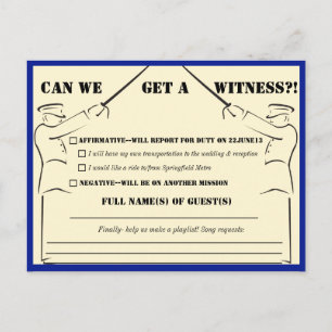 Militärhochzeit UAWG Einladungspostkarte