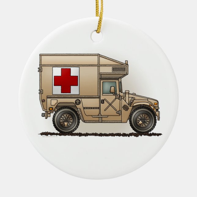 MilitärHummer-Krankenwagen-Verzierung Keramikornament (Vorne)