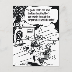 Militärhumor, sicherer Ort, lustige Vintage Postkarte