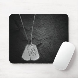 Militärhunde-Tags mit Pawprint Mousepad