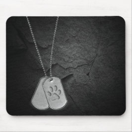 Militärhunde-Tags mit Pawprint Mousepad