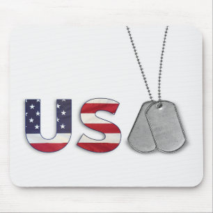Militärhunde Tags USA Mousepad