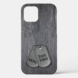Militärhunde-Tags zum Fall "Wood Case-Mate iPhone Hülle