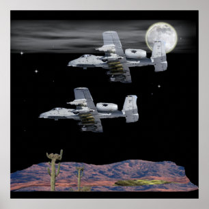 Militärische A-10-Warzension Poster