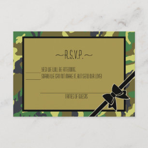 Militärische Ablösung von Party-UAWG RSVP Karte
