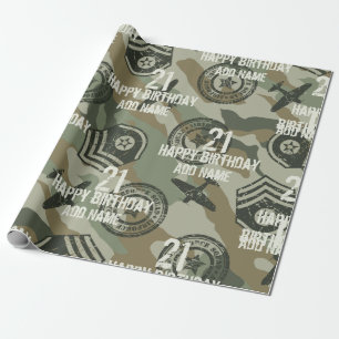 Militärische Abzeichen Geschenkpapier