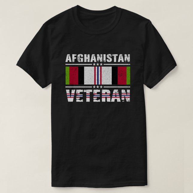 Militärische Afghanistan Krieg Veteran erschüttert T-Shirt (Design vorne)