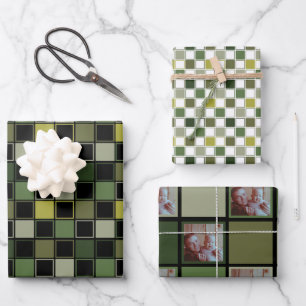 Militärische Army Green - Individuelle Name Text F Geschenkpapier Set