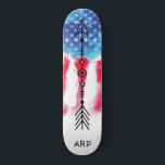 *~* Militärische ARROW Red White Blue Flag Skateboard<br><div class="desc">*Energetisch Enhanced / Imbuds ARROW Silhouette on American Flag * Patriotic American Flag mit q ARROW Silhouette . . Dieses Design zeigt die US Flag American Flag auch bekannt als Old Glory und US Flagge. Dieses Watercolor American Flag Design beinhaltet die Farben Red White Blue in Form von Sternen und...</div>