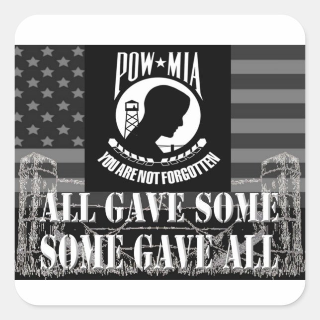 Militärische Aufkleber "POW-MIA" (Vorderseite)