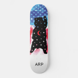*~* Militärische Bärenrot-blaue Flagge Skateboard