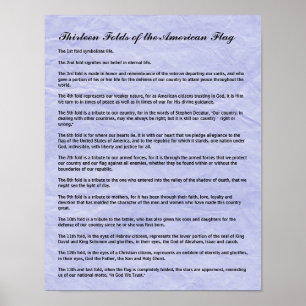 Militärische Beerdigung 13 Falten der amerikanisch Poster