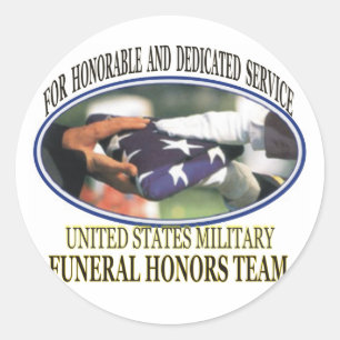 Militärische Begräbnis- Ehren Runder Aufkleber