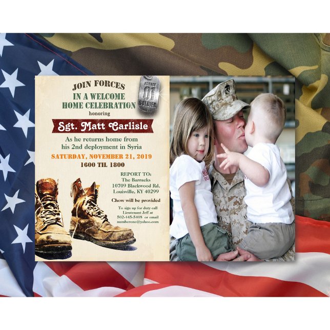 Militärische Begrüßung Zuhause Einladung (Von Creator hochgeladen)