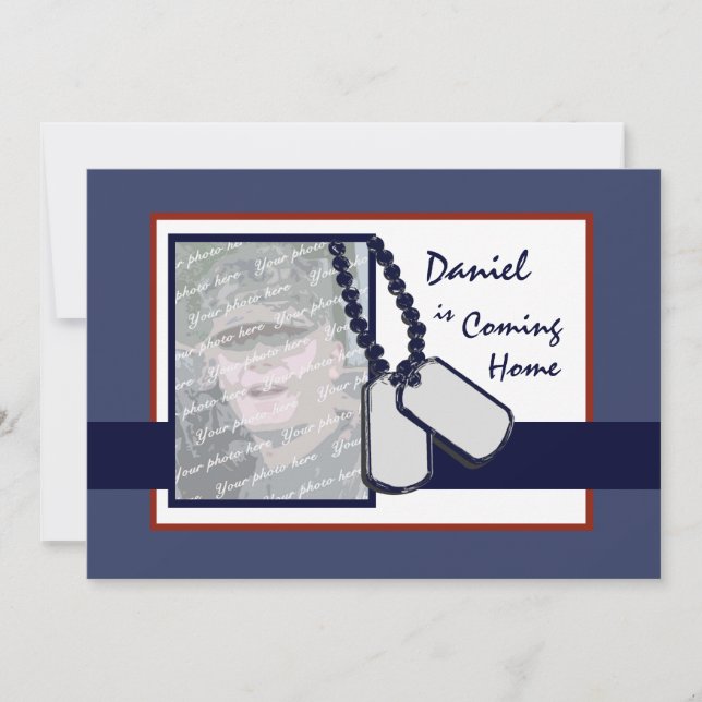 Militärische Begrüßung Zuhause Einladung (Vorderseite)