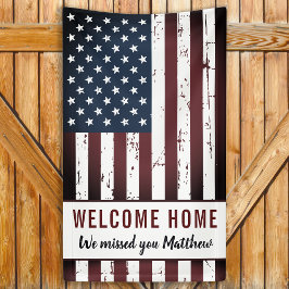Militärische Begrüßung Zuhause Patriotic American  Banner