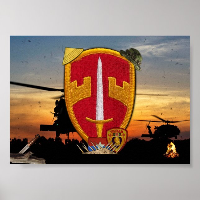 Militärische Berater MACV Vietnam-Nam-Krieg-Patch Poster (Vorne)