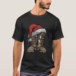 Militärische Boot-Weihnachtsmannmütze Weihnachten  T-Shirt