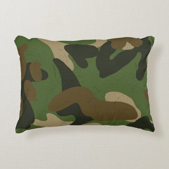 Militärische Camouflage Dekokissen (Vorderseite)