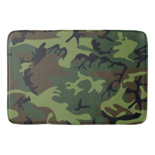 Militärische Camouflage des grünen Waldes Badematte